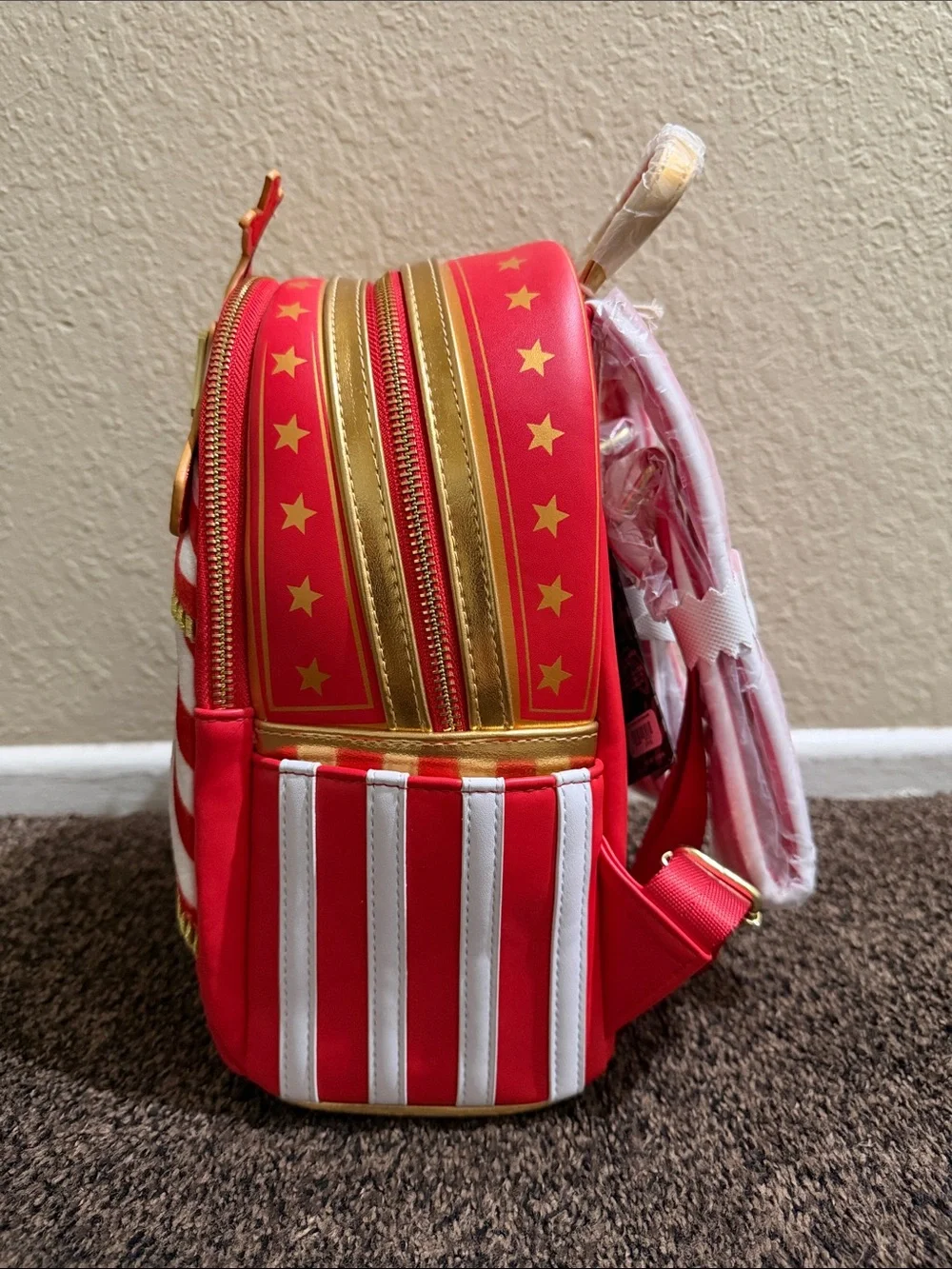 Loungefly Red Circus Tent Disney Character Kids Backpack